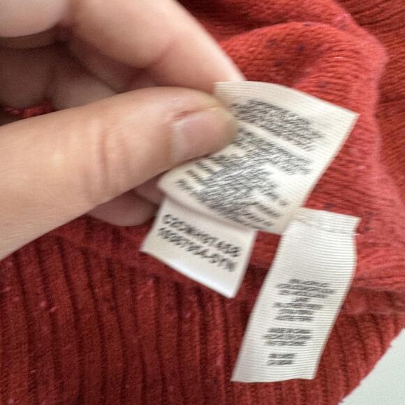 Rachel Rachel Roy Sweater Womens Medium Red Orange Cowl Neck Wool Blend Cozy - Picture 4 of 8